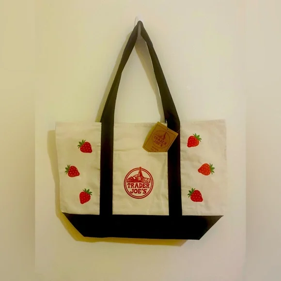 Embroidered Trader Joe’s Canvas Tote | Boho Reusable Market Bag | Gift Idea - Picture 4 of 5
